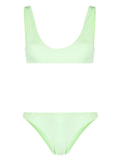 Shop Reina Olga Coolio Bikini Set In Green
