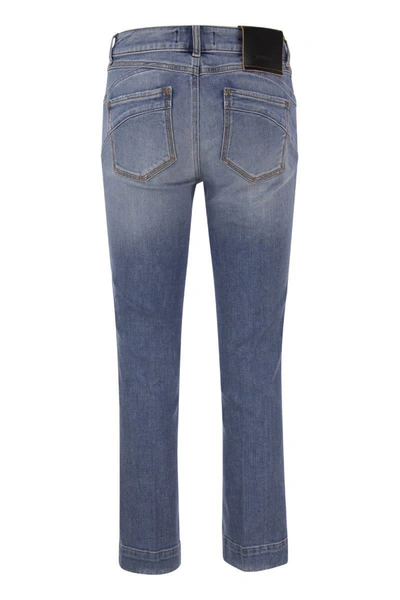 Shop Sportmax Mexico - Low Waist Mini Flare Jeans In Blue