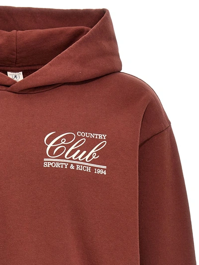 Shop Sporty And Rich Sporty & Rich '94 Country Club' Hoodie In Brown
