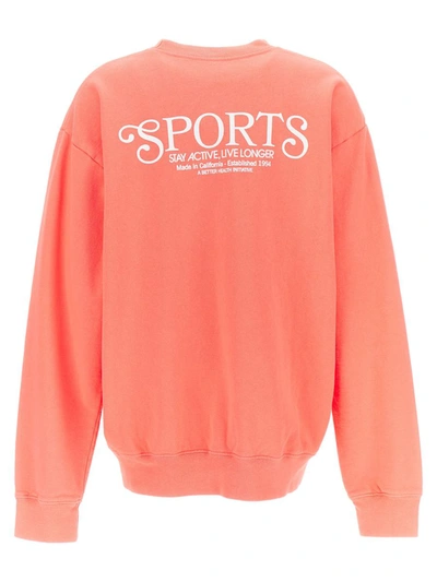Shop Sporty And Rich Sporty & Rich 'sports' Sweatshirt In Bordeaux