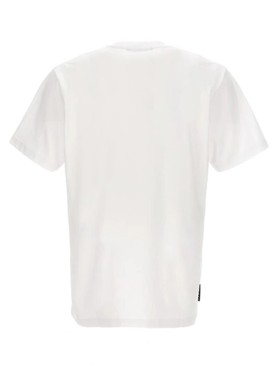 Shop Stampd T-shirt 'stacked Logo' In White