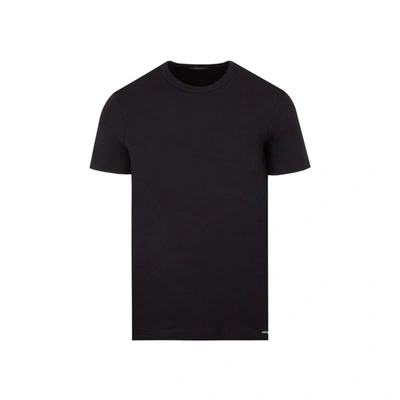 Shop Tom Ford Crew Neck T-shirt Tshirt In Black