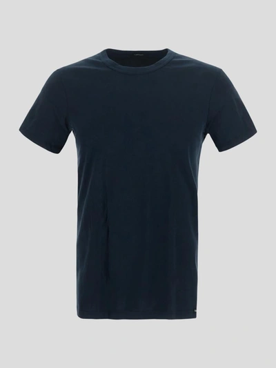 Shop Tom Ford Crewneck T-shirt In Blue