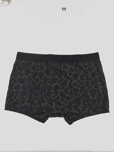 Shop Tom Ford Underwear Leopard Print Boxer Briefs In Ink