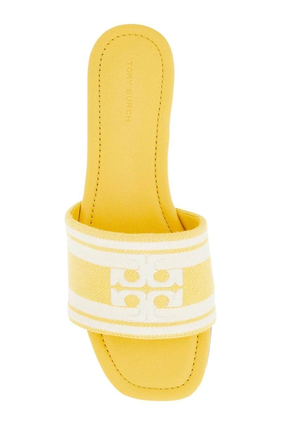 Shop Tory Burch Slides With Embroidered Band In Multicolor