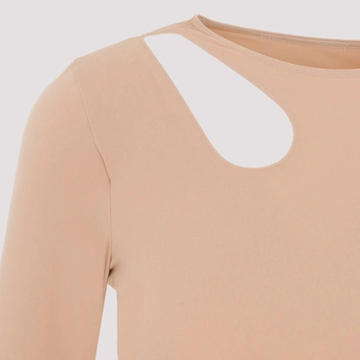 Shop Wolford Warm Up Long Sleeves Top In Nude &amp; Neutrals