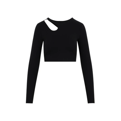 Shop Wolford Warm Up Long Sleeves Top In Black
