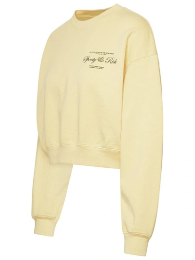Shop Sporty And Rich Yellow Cotton Sweatshirt