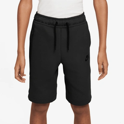 Shop Nike Boys  Tech Fleece Shorts In White/black