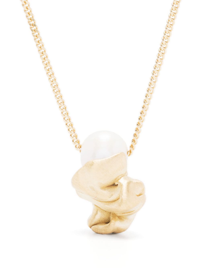Shop Completedworks "notsobig" Crumple Gold-plated Necklace