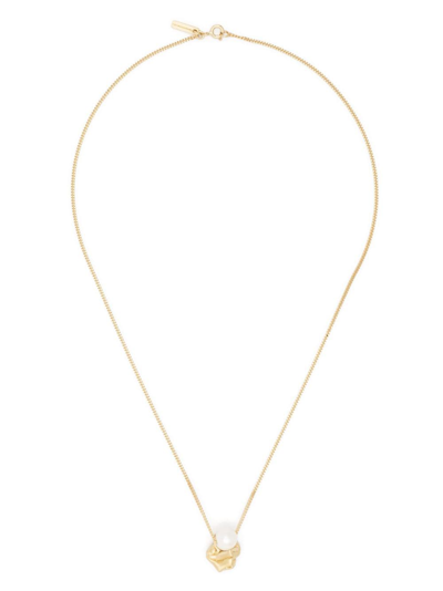 Shop Completedworks "notsobig" Crumple Gold-plated Necklace