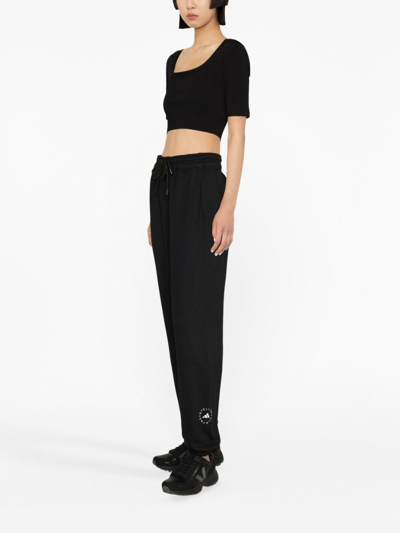 Adidas By Stella Mccartney Logo-print Track Pants In Black