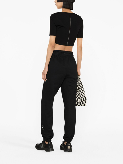 Shop Adidas By Stella Mccartney Logo-print Track Pants In Black