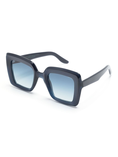 Shop Lapima Teresa Square-frame Sunglasses In Blue