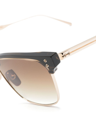 Dita Eyewear Square-frame Gradient Sunglasses In Brown