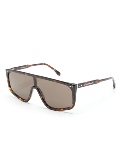 Shop Isabel Marant Eyewear Elora Oversize-frame Sunglasses In Brown
