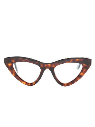 Shop Lapima Julieta Havana Cat-eye Glasses In Brown