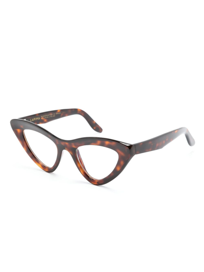 Shop Lapima Julieta Havana Cat-eye Glasses In Brown