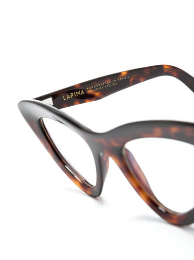 Shop Lapima Julieta Havana Cat-eye Glasses In Brown