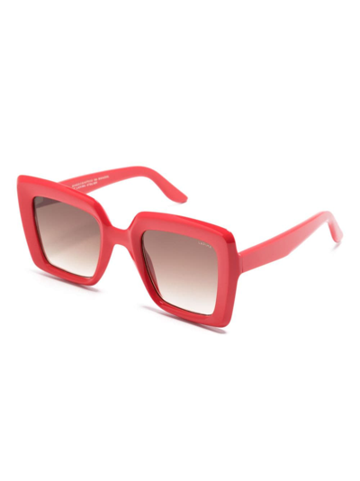 Shop Lapima Teresa Calor Oversize Sunglasses In Red