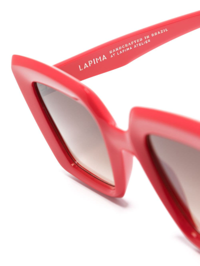 Shop Lapima Teresa Calor Oversize Sunglasses In Red