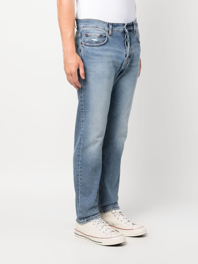 Shop Haikure Low-rise Sim-fit Jeans In Blue