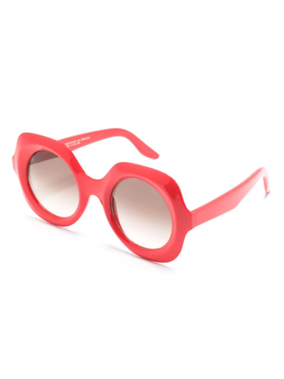 Shop Lapima Paula Oversize-frame Sunglasses In Red