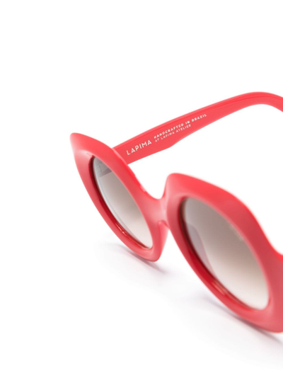 Shop Lapima Paula Oversize-frame Sunglasses In Red