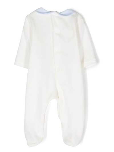 Shop La Stupenderia Embroidered-design Long-sleeve Bodysuit In White