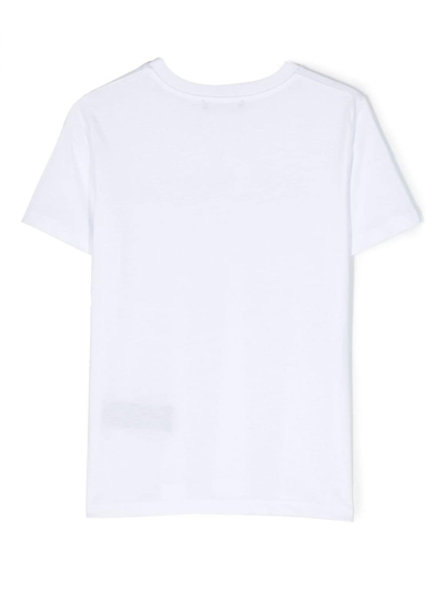 Balmain Stud-embellished Logo Cotton T-shirt In White