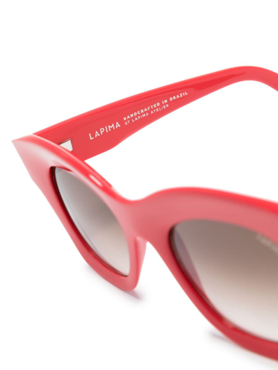 Lapima Lisa Square-frame Sunglasses In Red