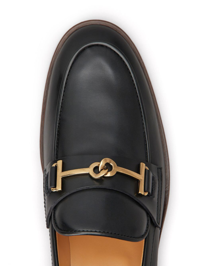 Tod's Leather Loafers In Black