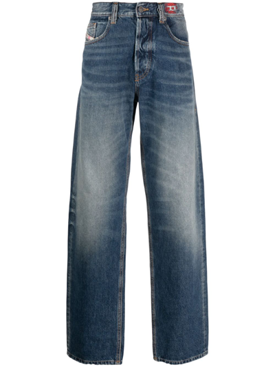 Shop Diesel 2010 D-macs Straight-leg Jeans In Blue