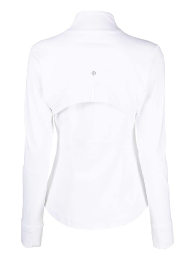 Shop Lululemon High-neck Zip-up Jacket In White