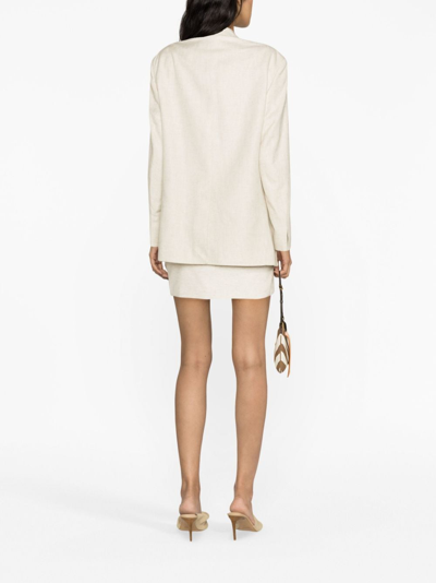 Jacquemus La Veste Tibau Linen-blend Blazer In Neutrals