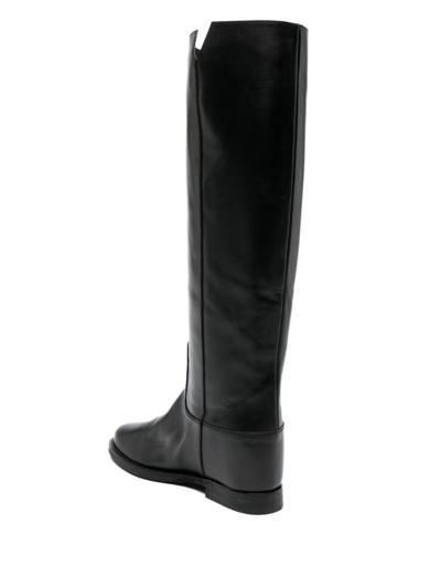 Shop Via Roma 15 Knee-high Leather Boots In Black