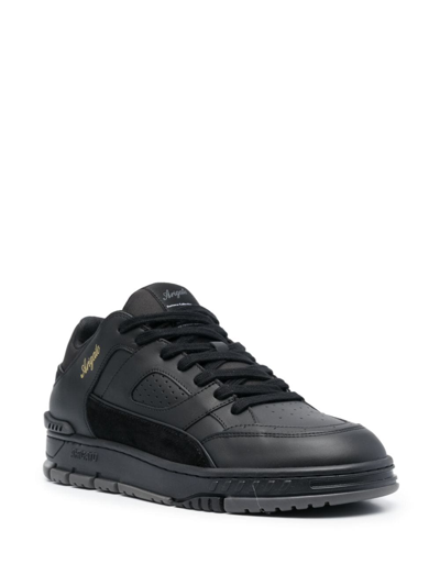 Axel Arigato Area Lo Sneakers In Black Suede And Leather In Black