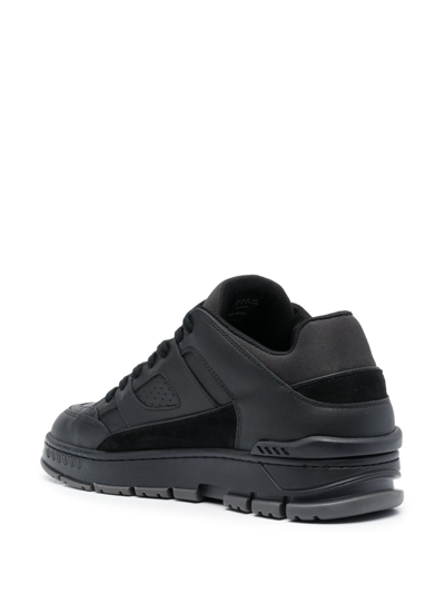 Axel Arigato Area Lo Sneakers In Black Suede And Leather In Black