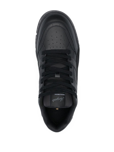 Shop Axel Arigato Area Lo Leather Sneakers In Black