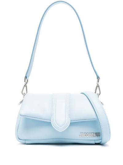 Shop Jacquemus Le Bambimou Padded Leather Shoulder Bag In Blue