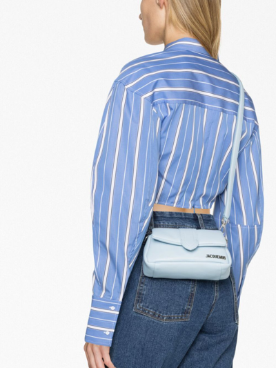 Shop Jacquemus Le Bambimou Padded Leather Shoulder Bag In Blue