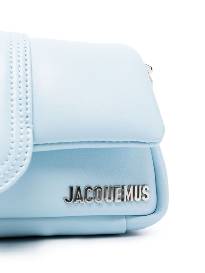 Shop Jacquemus Le Bambimou Padded Leather Shoulder Bag In Blue