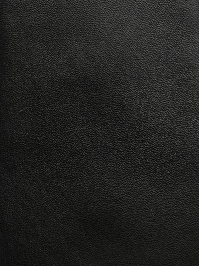 Shop Alexander Mcqueen Debossed-logo Leather Tie In Black