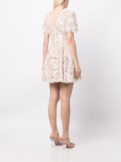 Needle & Thread Embellished Mini Dress In Pink