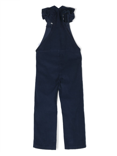 Shop There Was One Ruffled Corduroy Jumpsuit In Blue