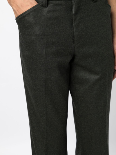 Shop Kolor Tailored Cuffed Trousers In Green