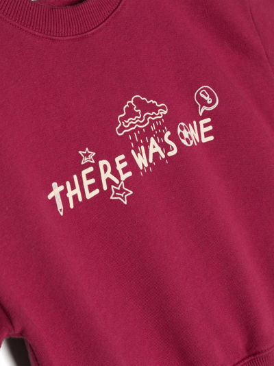Shop There Was One Logo-print Cotton Sweatshirt In Red