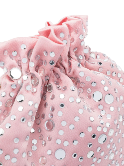 Shop Rosantica Selene Crystal-embellished Crossbody Bag In Pink
