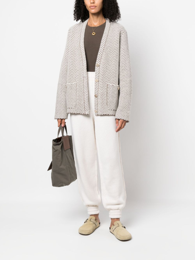 Shop Barrie Cashmere Knitted Trousers In Neutrals