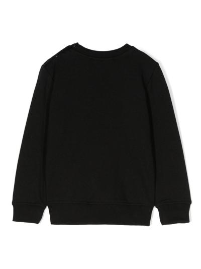 Shop Msgm Logo-print Jersey Sweatshirt In Black